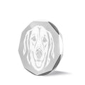 Sidekick custom dog portrait ball marker on faceted stainless steel