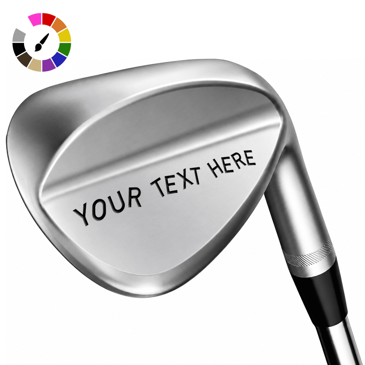 Golf club custom text engraving animated example