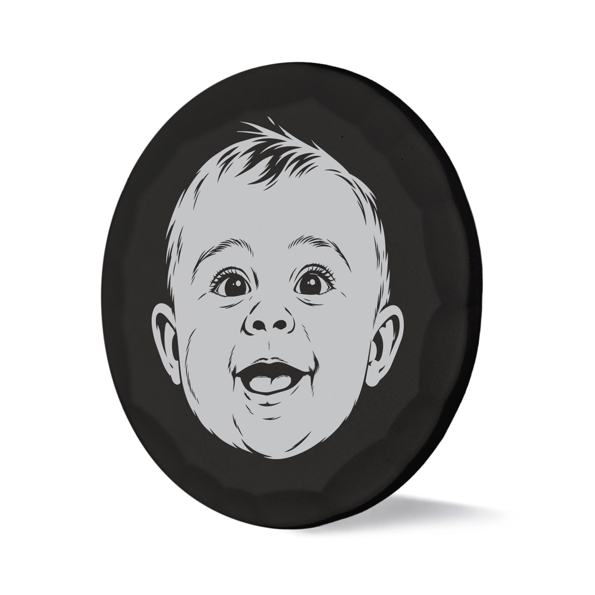 Memory custom photo ball marker with hammered black finish