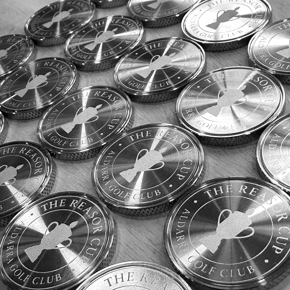 Tourney custom golf ball marker with championship design