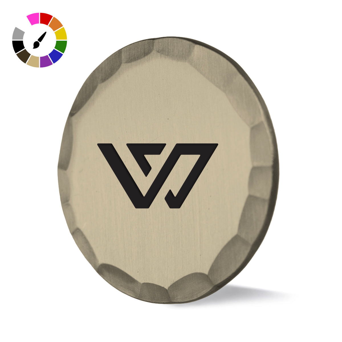 WAZA "Dub" Aged Brass Hammered Ball Marker