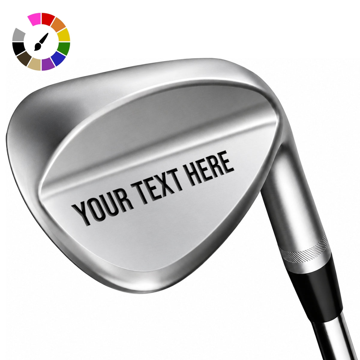 Golf club custom text engraving sample in bold font